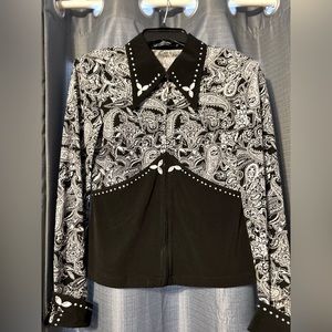 Black & White Equilong Horsemanship top
